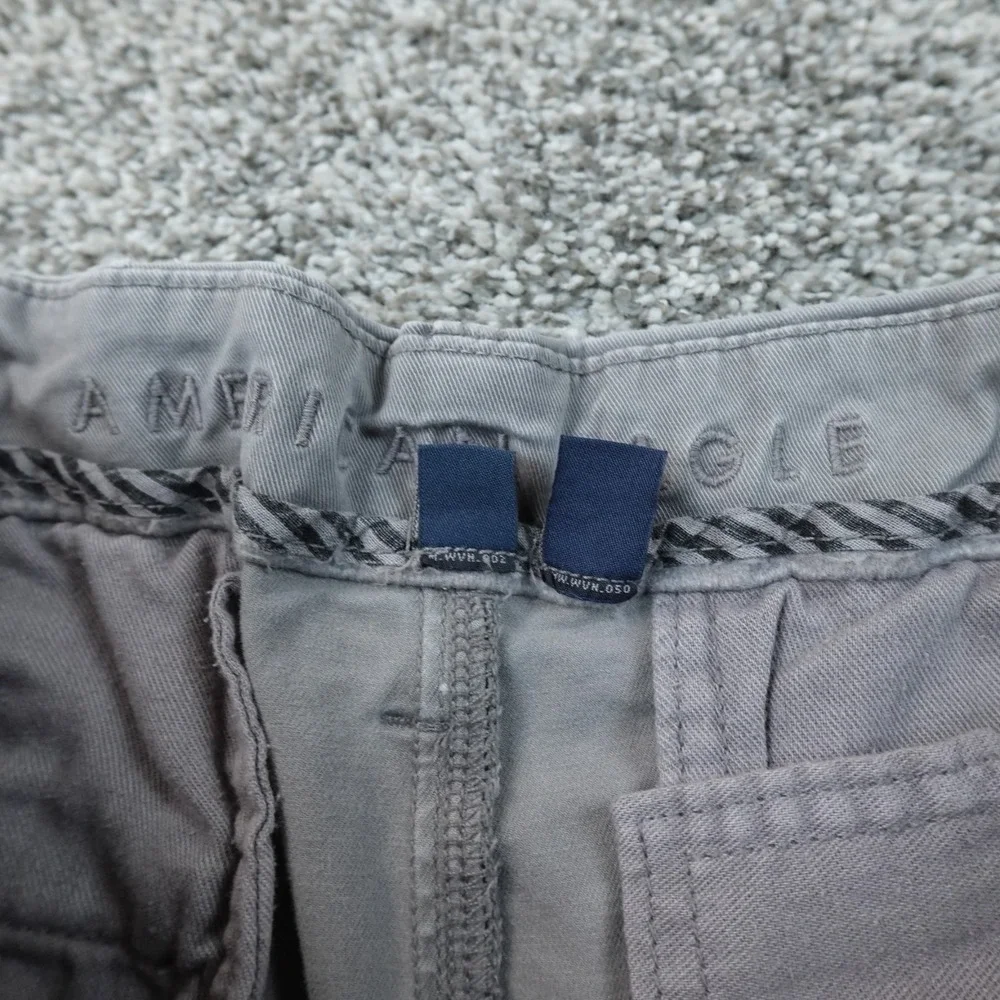 American Eagle Pants Mens 30X34 Gray Chino Trouser Straight Stretch Flex Preppy